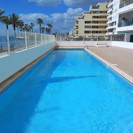 Beachfront Flat With Pool Apartment Quarteira Exterior photo